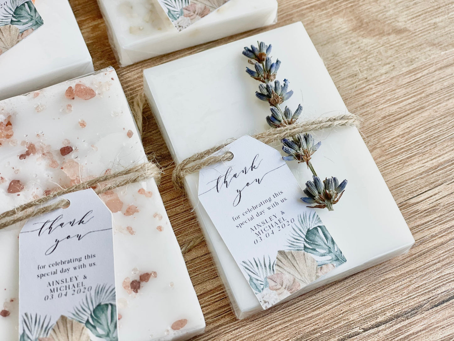 Tropical Beach Wedding Shower Soap Favors Set of 8