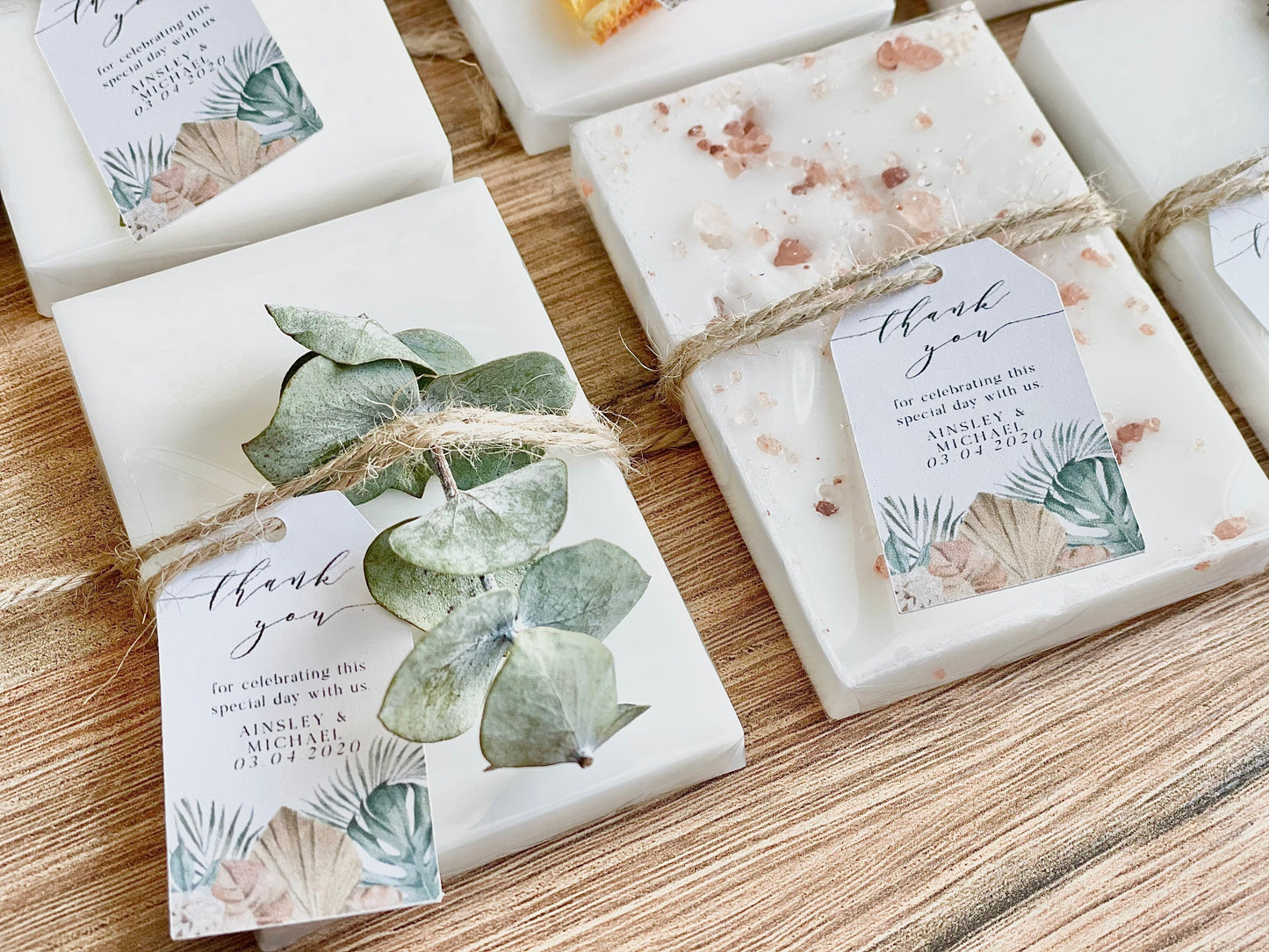 Tropical Beach Wedding Shower Soap Favors Set of 8