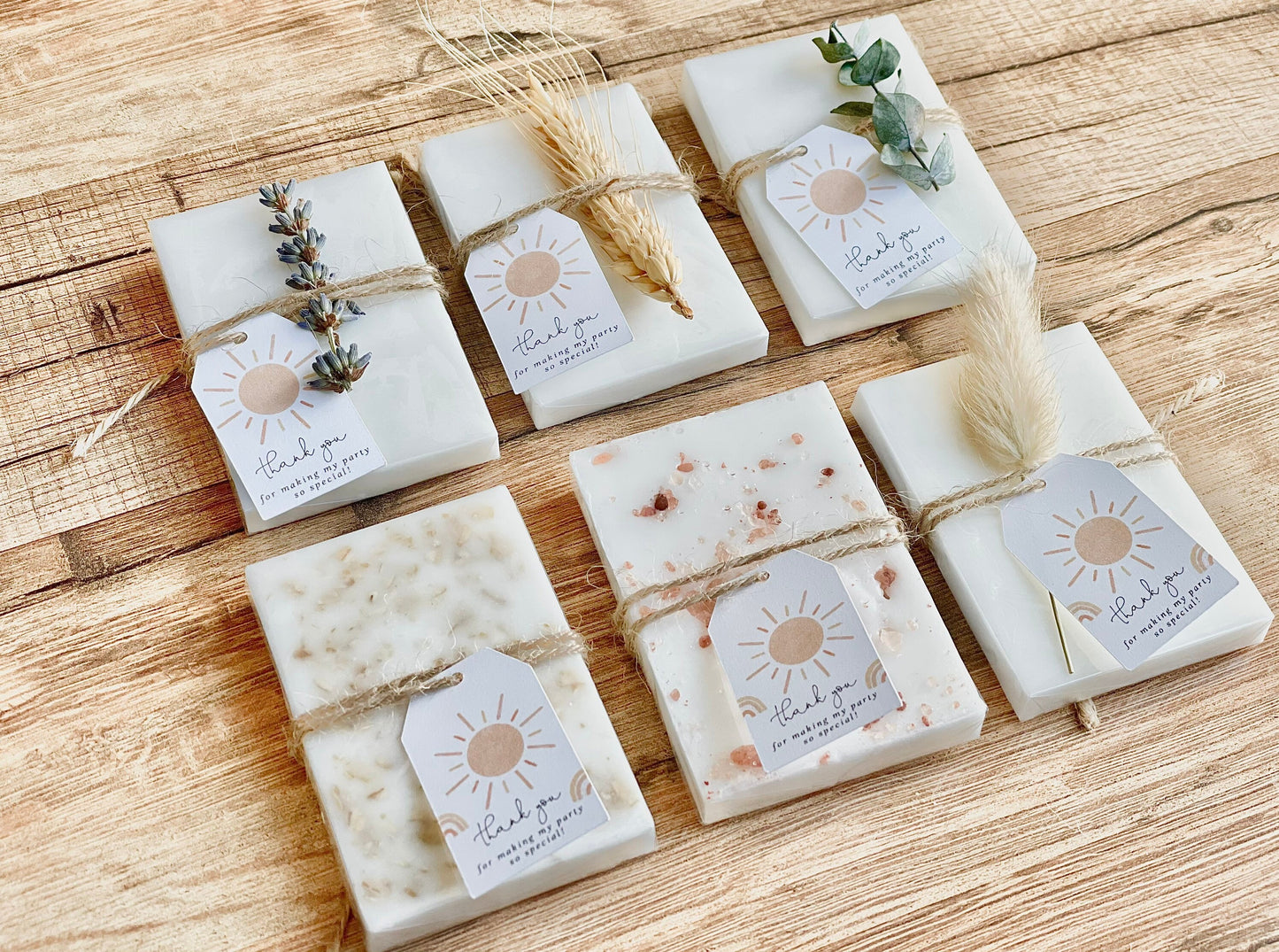 Boho Sunshine Birthday Party / Baby Shower Soap Favors Set of 8