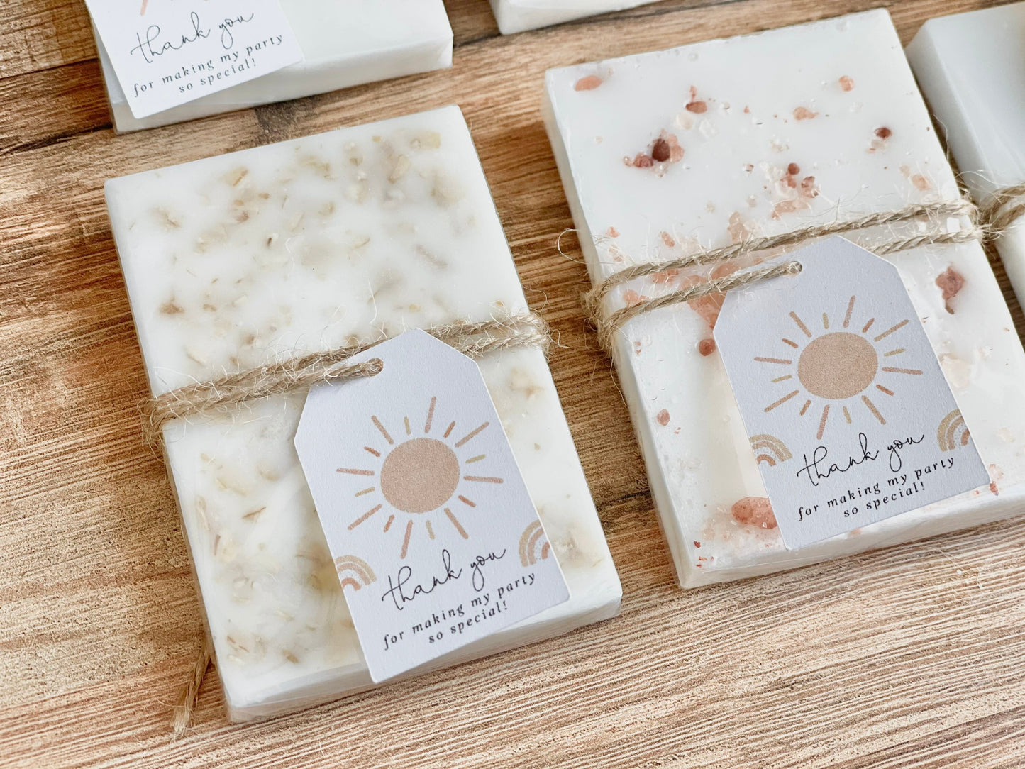 Boho Sunshine Birthday Party / Baby Shower Soap Favors Set of 8