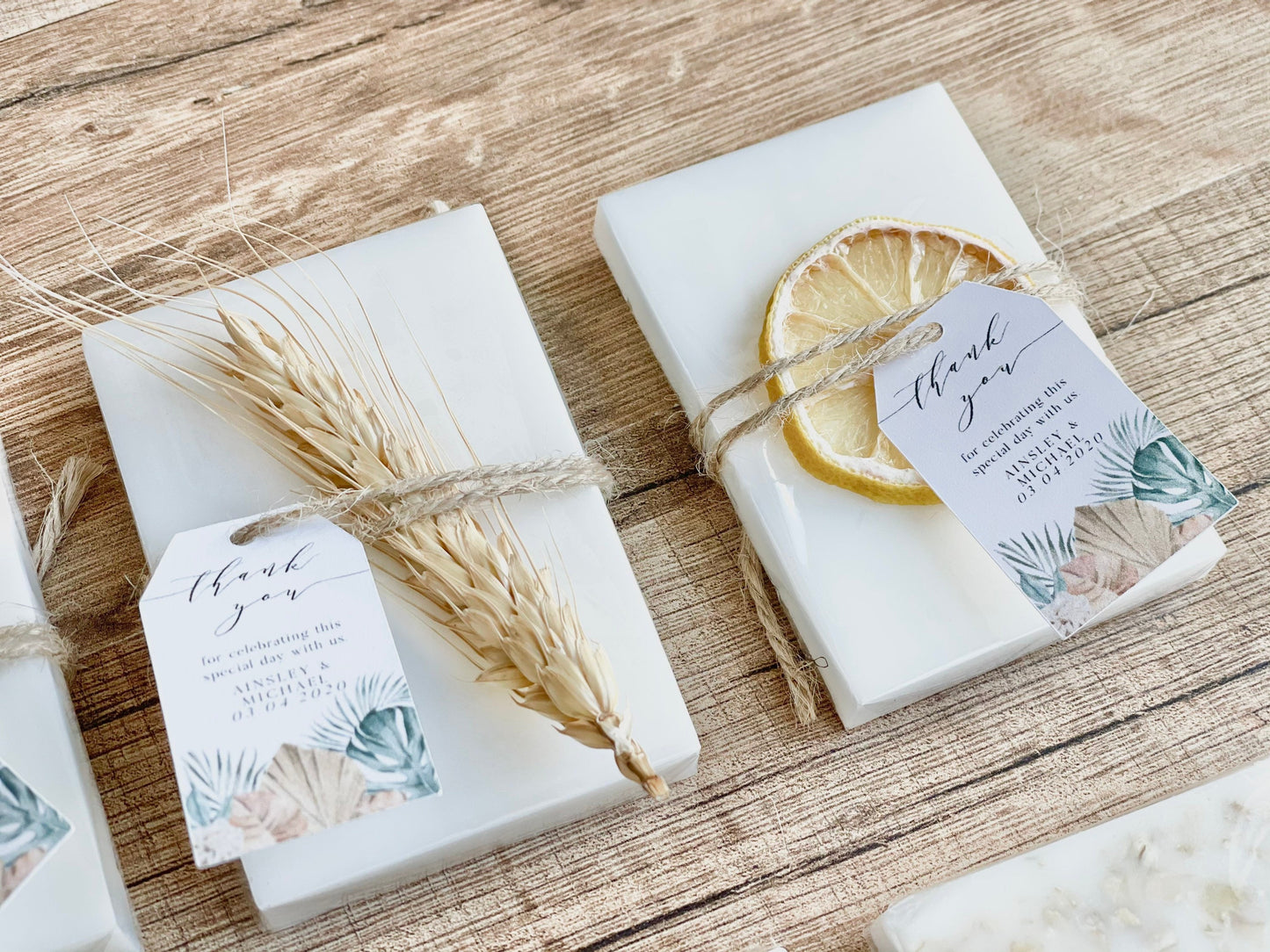 Tropical Beach Wedding Shower Soap Favors Set of 8