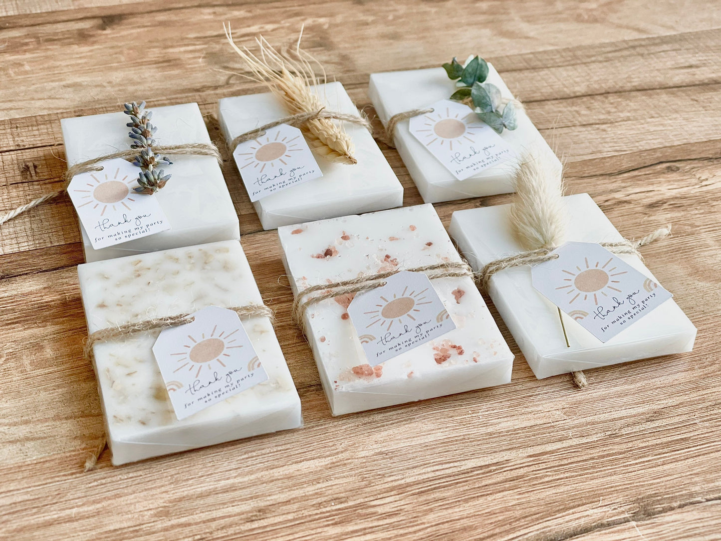 Boho Sunshine Birthday Party / Baby Shower Soap Favors Set of 8