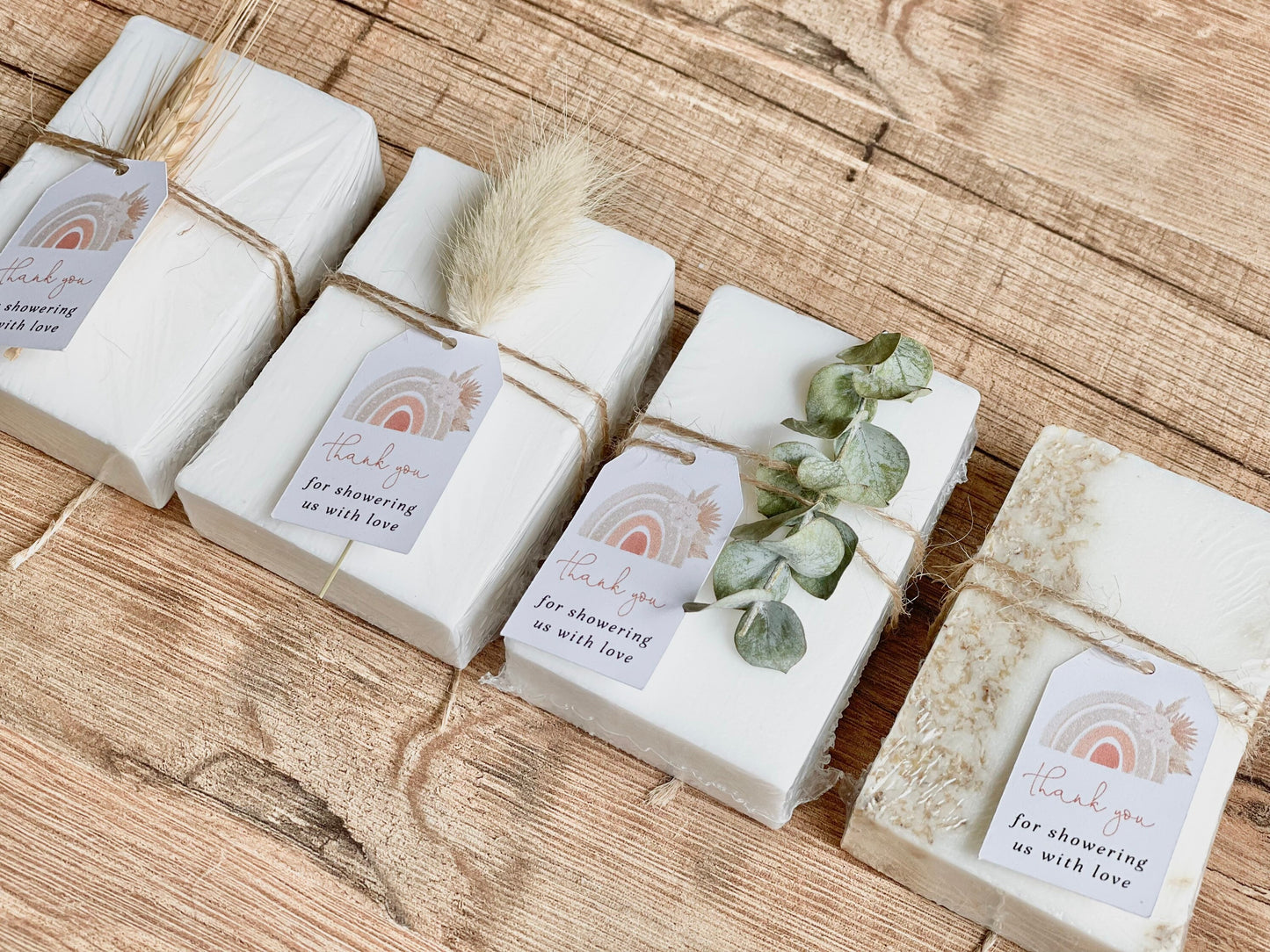 Pink Boho Rainbow Soap Shower Favors Set of 8
