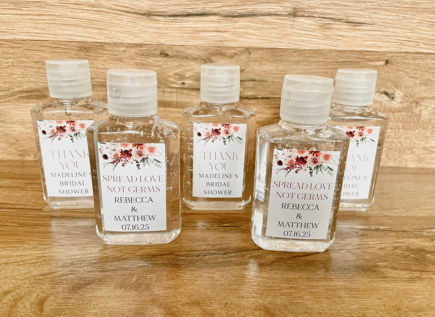 Hand Sanitizer Wedding Bridal Baby Shower Favors