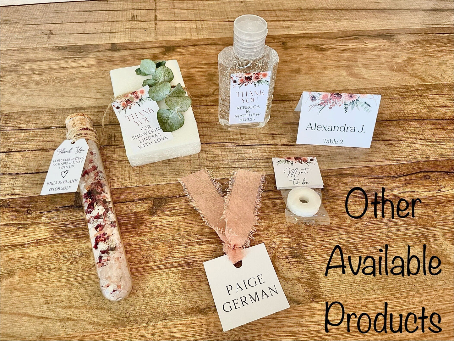 Custom Name Tags Wedding Place Cards