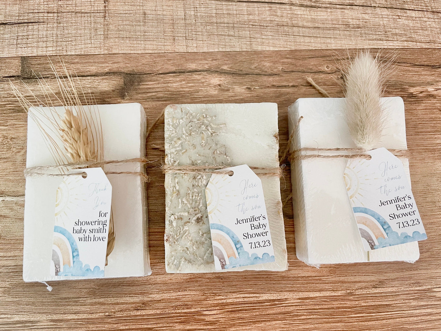 Here Comes the Son Personalized Baby Shower Favors