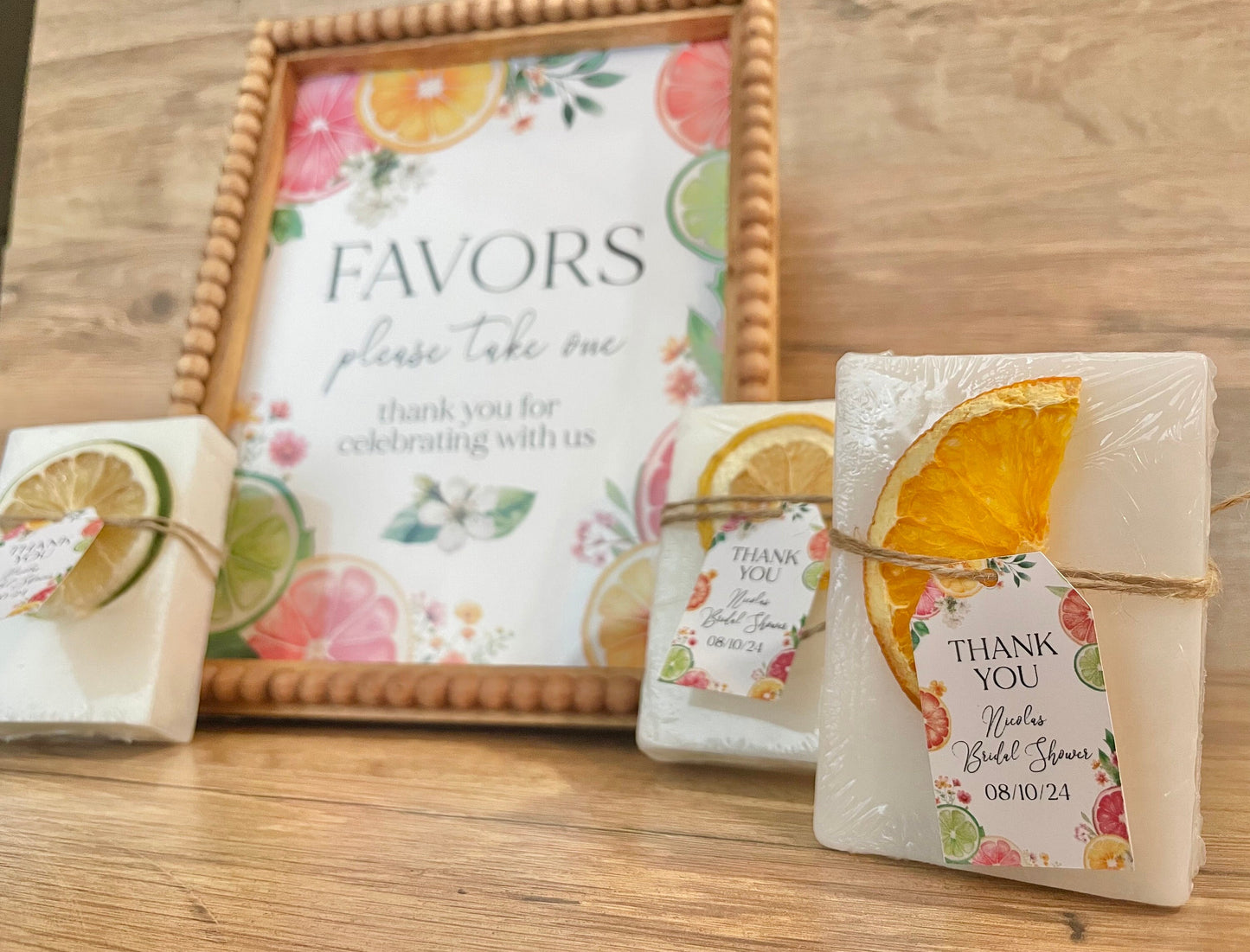 Citrus Bridal Shower Favors for Guests in Bulk Soap Favors set of 8