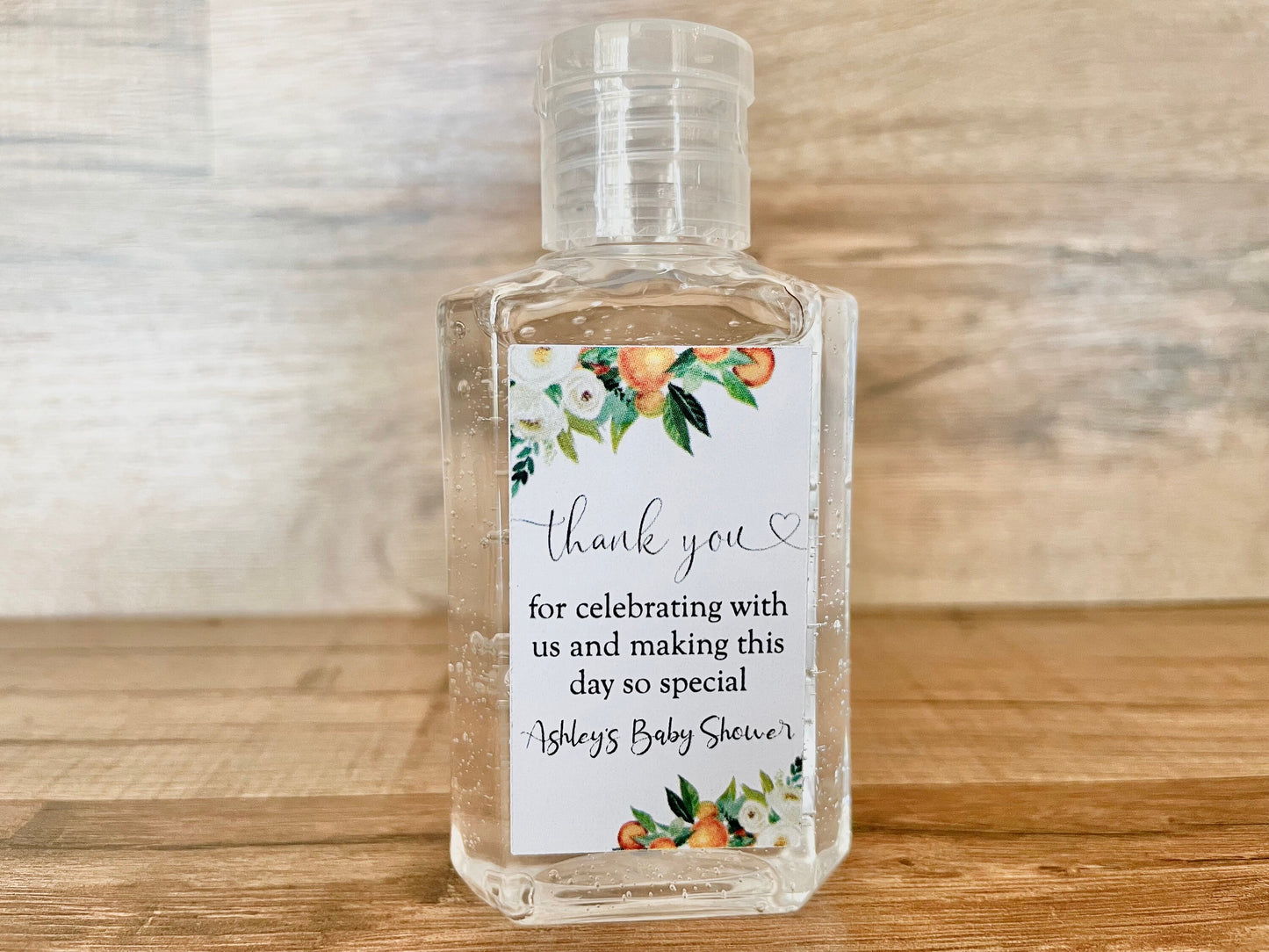 Hand Sanitizer Baby Shower Favors Little Cutie is On The Way