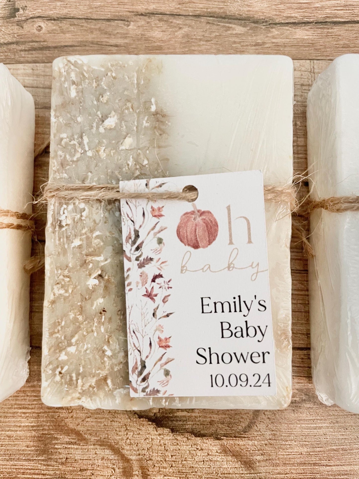 Oh Baby Fall Pumpkin Baby Shower Soap Favors