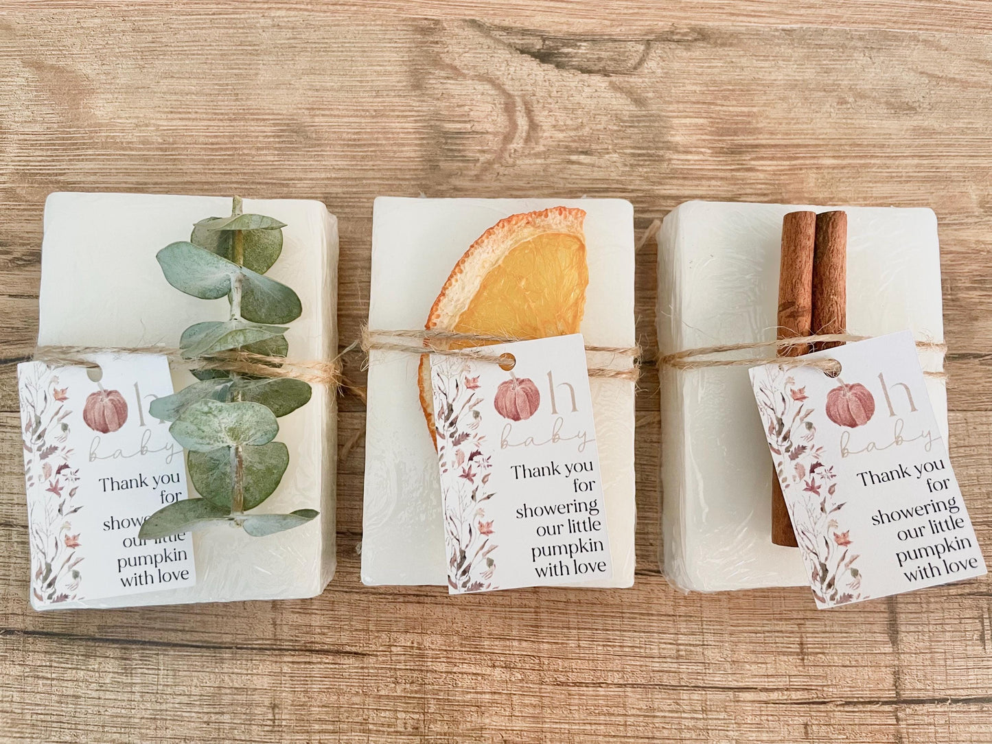Oh Baby Fall Pumpkin Baby Shower Soap Favors