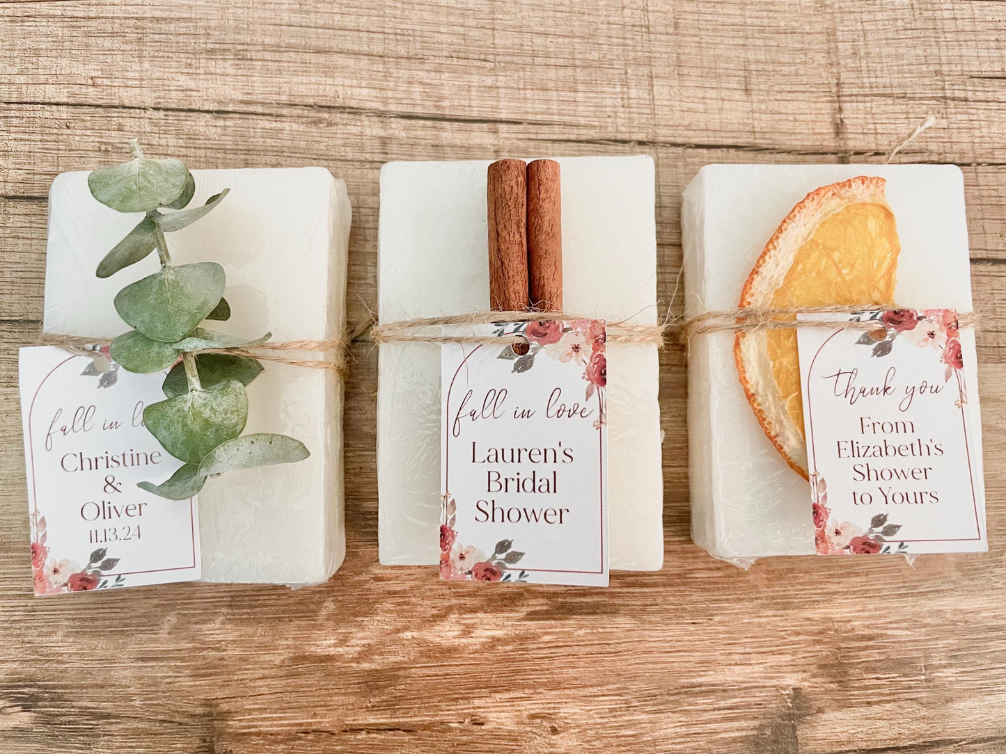Fall in Love Bridal Shower Soap Favors set of 8