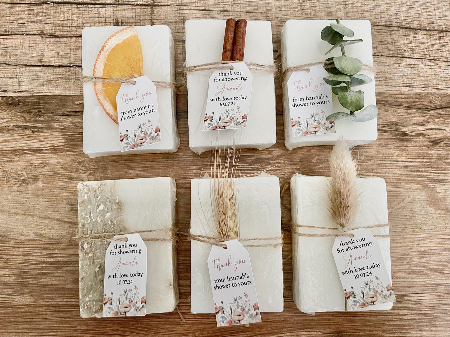 Fall Bridal Shower Soap Favors set of 8