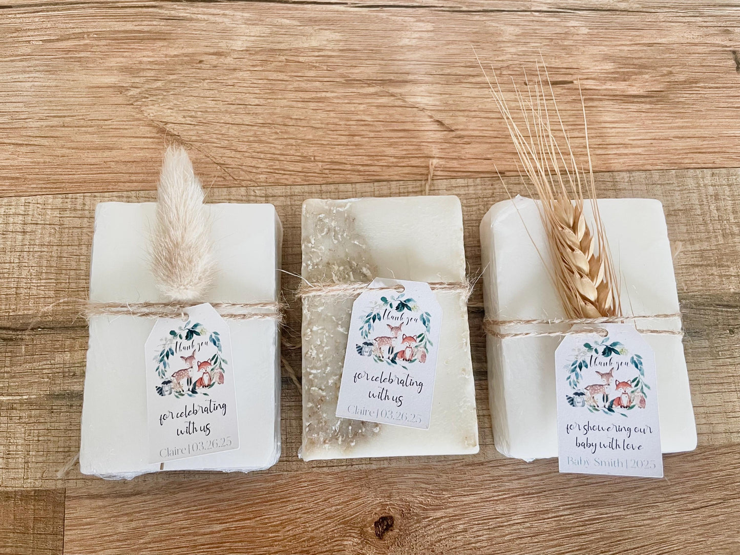 Woodland Baby Shower / Birthday Party Soap Favors Set of 8