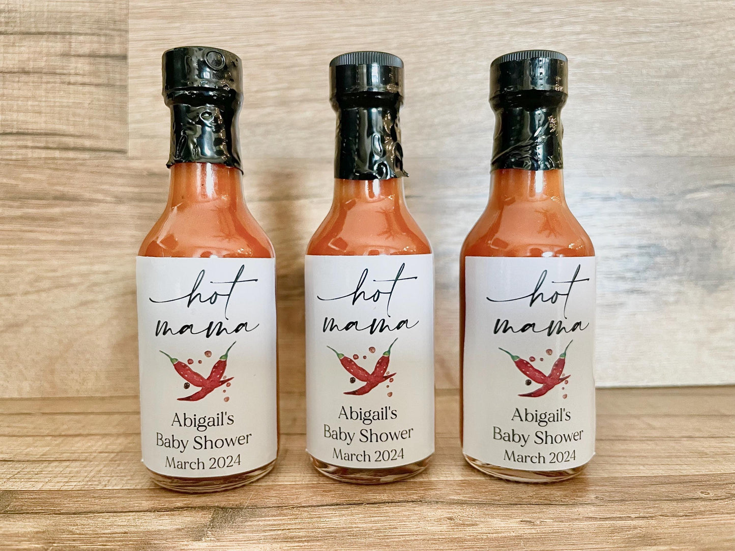 Mini Hot Sauce Baby Shower Favors