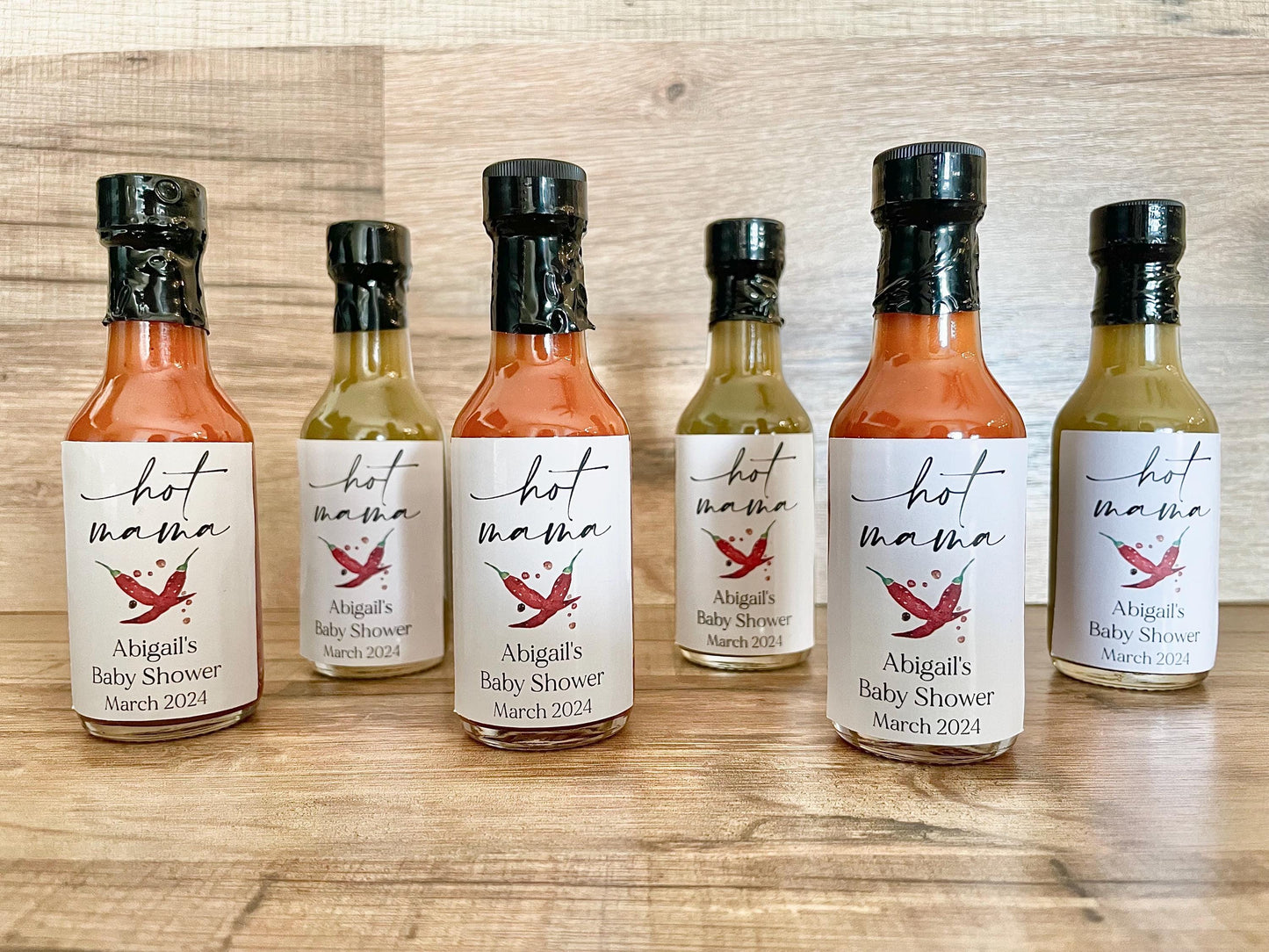 Mini Hot Sauce Baby Shower Favors