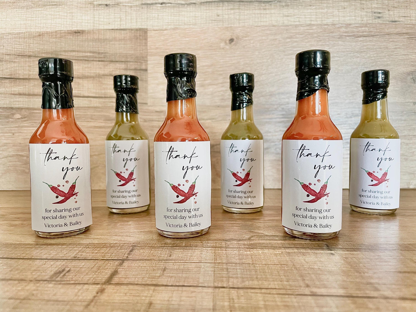 Mini Hot Sauce Wedding Favors, Wedding Favors for Guests in Bulk