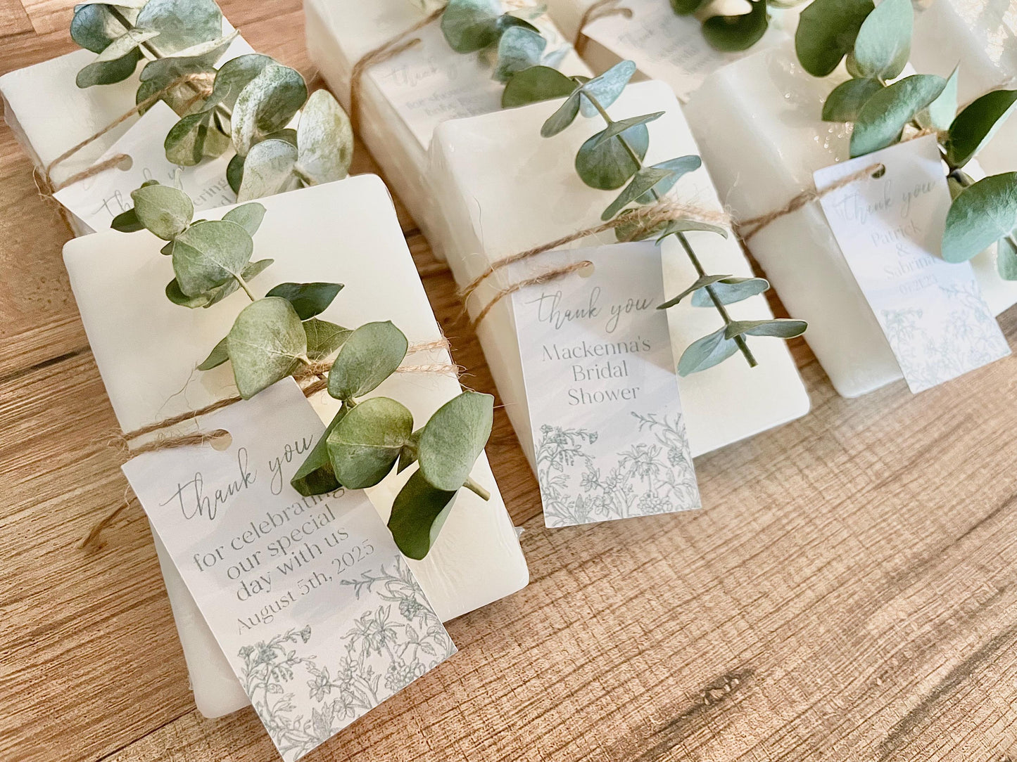 Handmade Soap Favors for Bridal Shower with Personalized Tag, Personalized Wedding Favors, Custom Soap Favors for Baby Shower