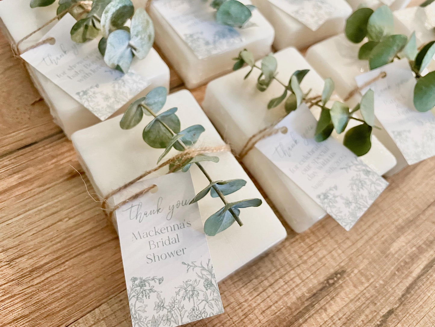 Handmade Soap Favors for Bridal Shower with Personalized Tag, Personalized Wedding Favors, Custom Soap Favors for Baby Shower