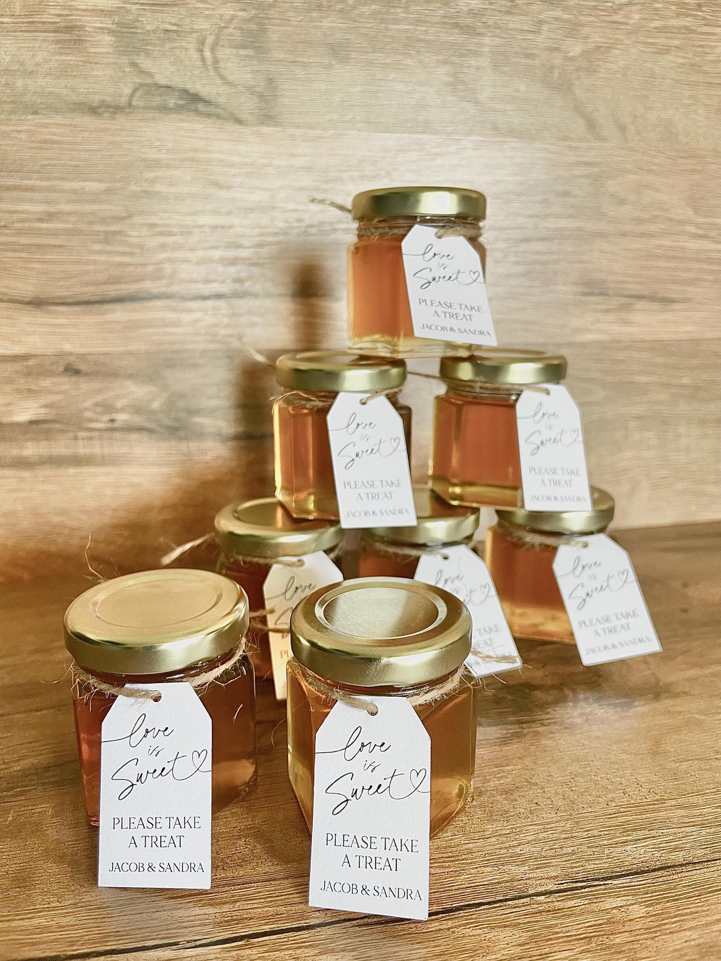 personalized honey jar wedding favors