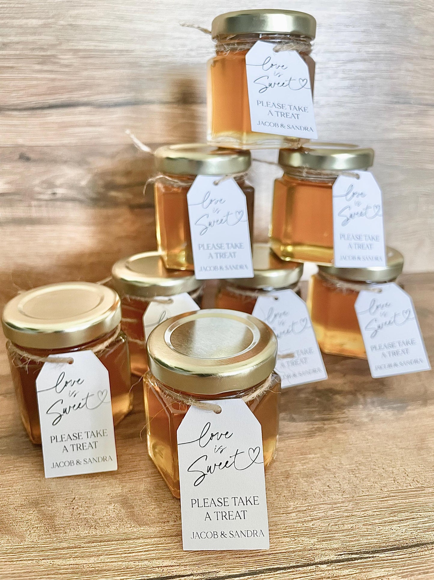 personalized honey jar wedding favors