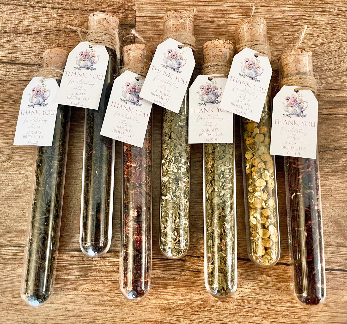 Personalized Bridal Shower Tea Favors: Love is Brewing