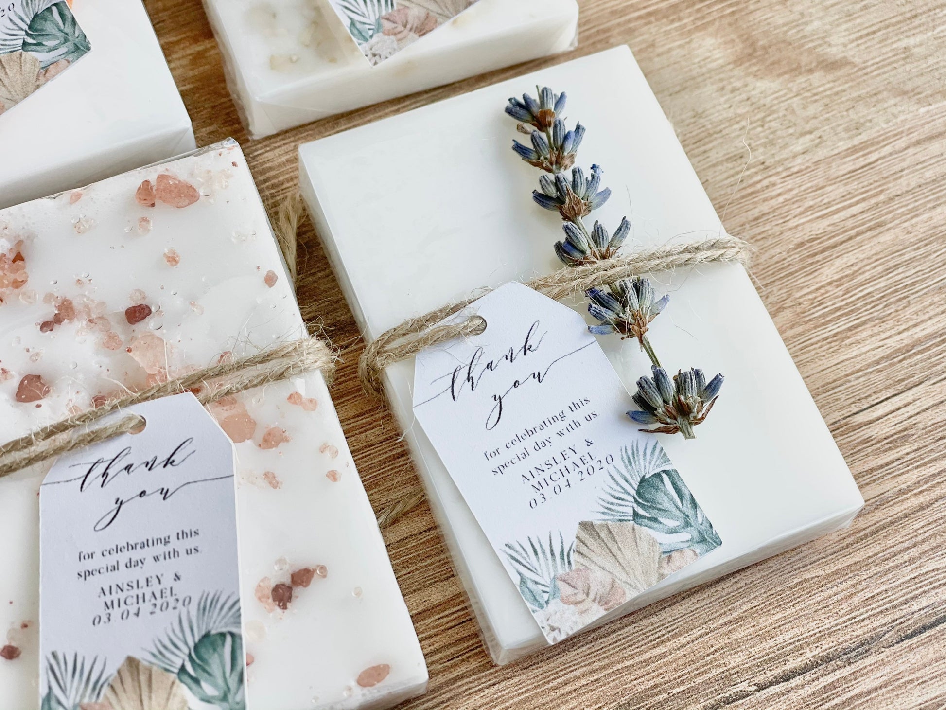 Tropical Beach Wedding Shower Soap Favors Set of 8
