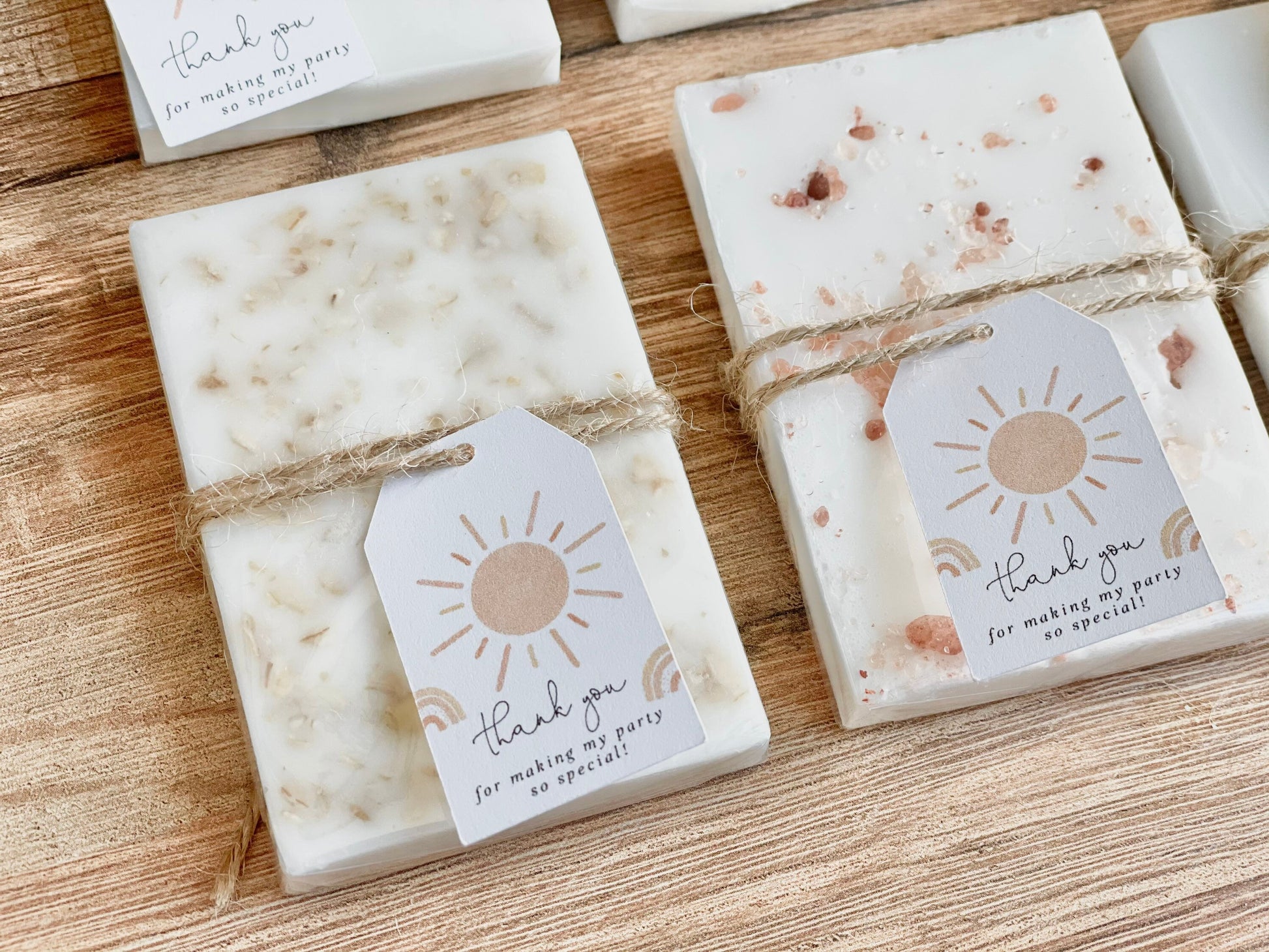 Boho Sunshine Birthday Party / Baby Shower Soap Favors Set of 8