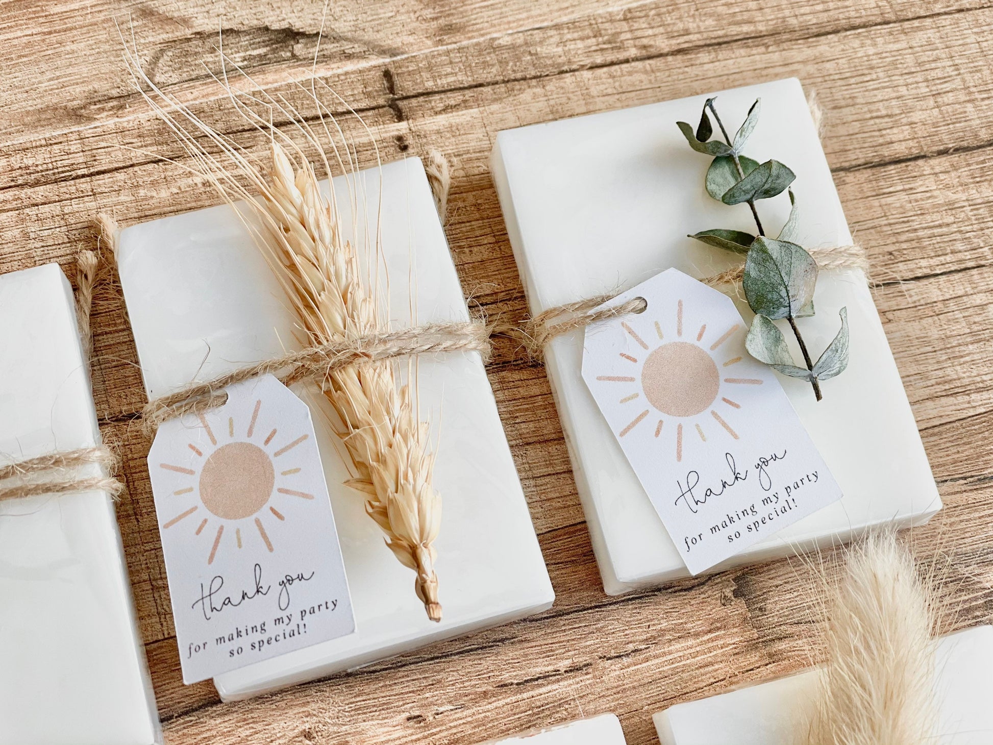 Boho Sunshine Birthday Party / Baby Shower Soap Favors Set of 8