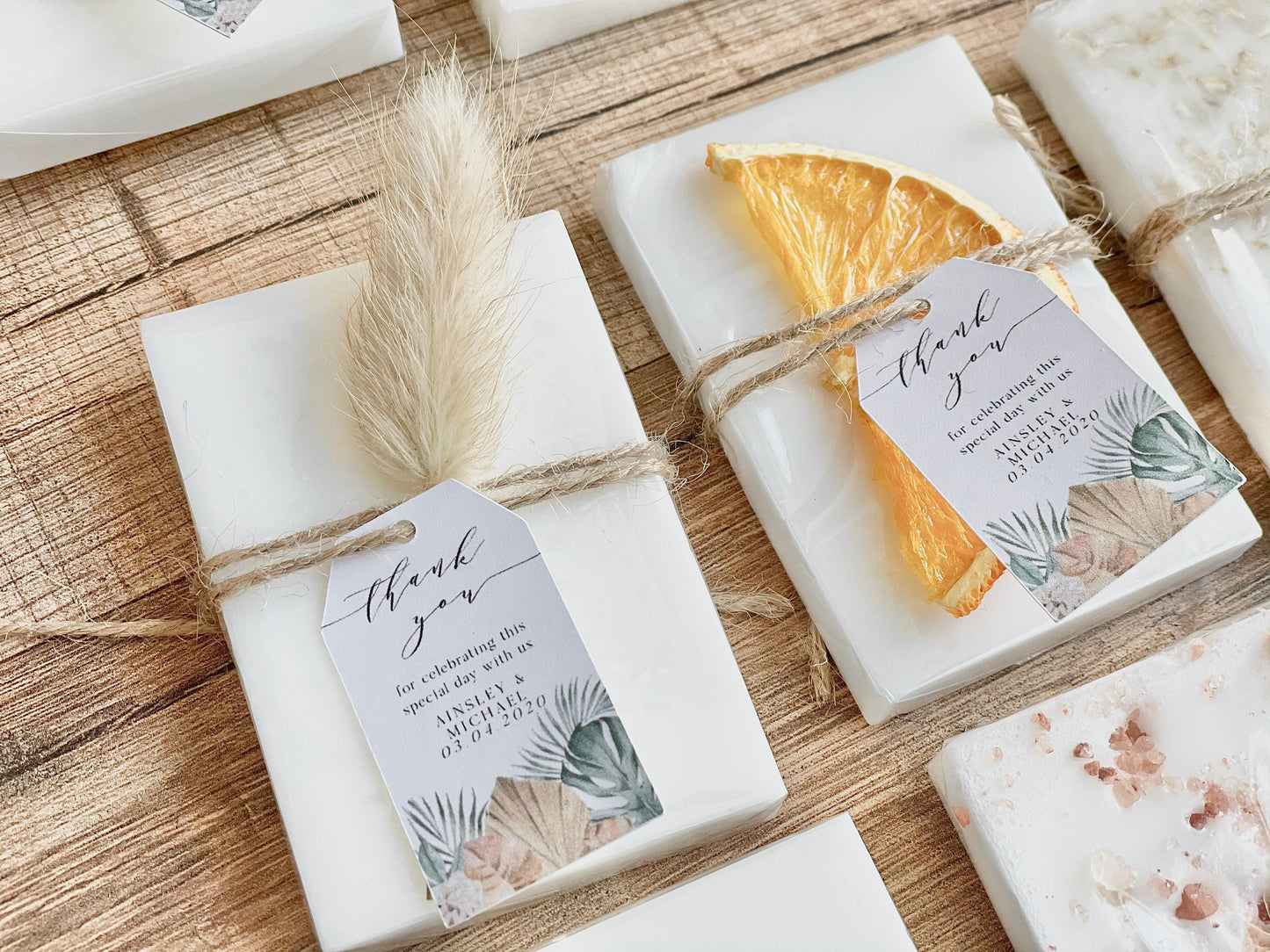 Tropical Beach Wedding Shower Soap Favors Set of 8