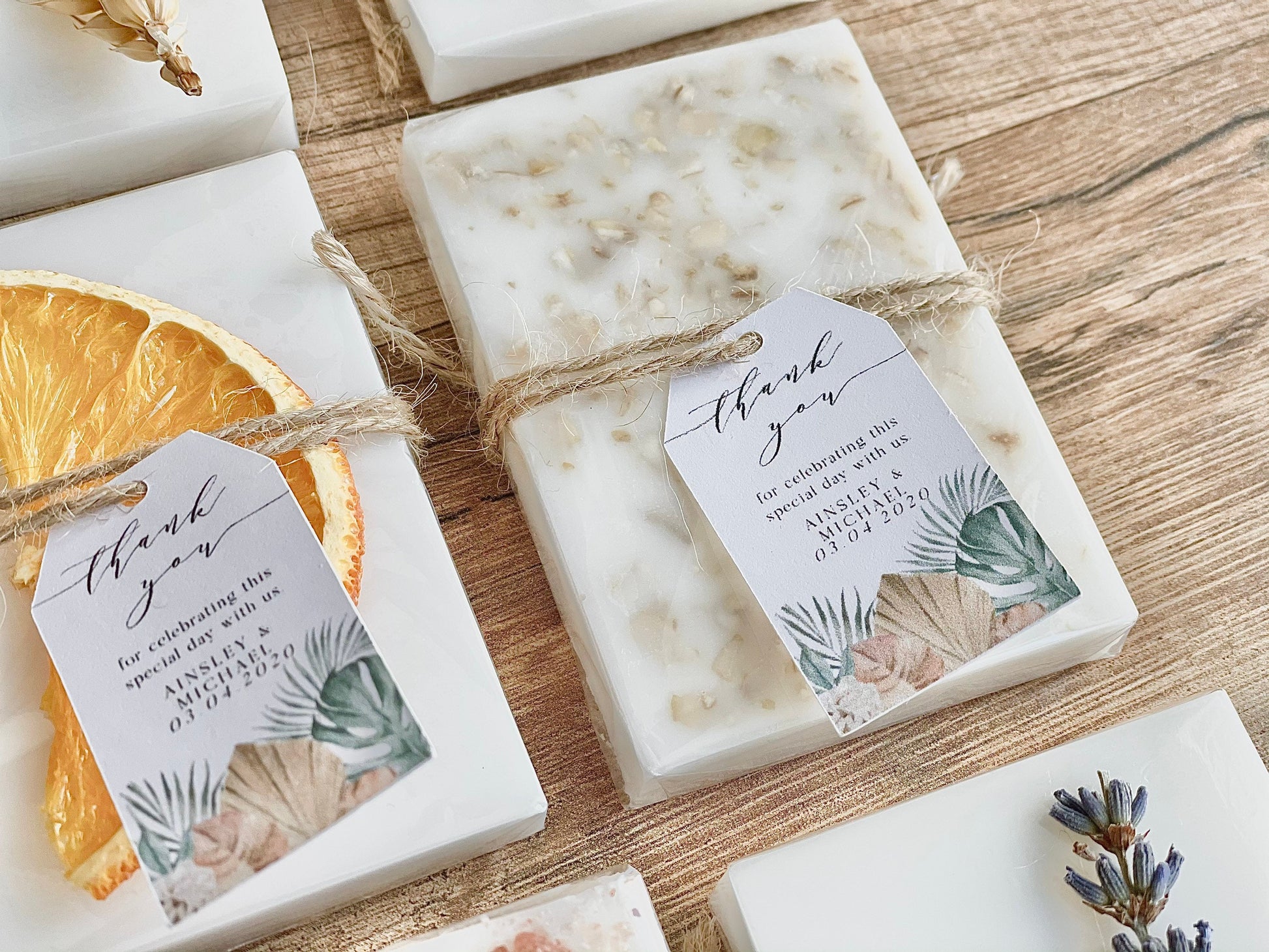 Tropical Beach Wedding Shower Soap Favors Set of 8