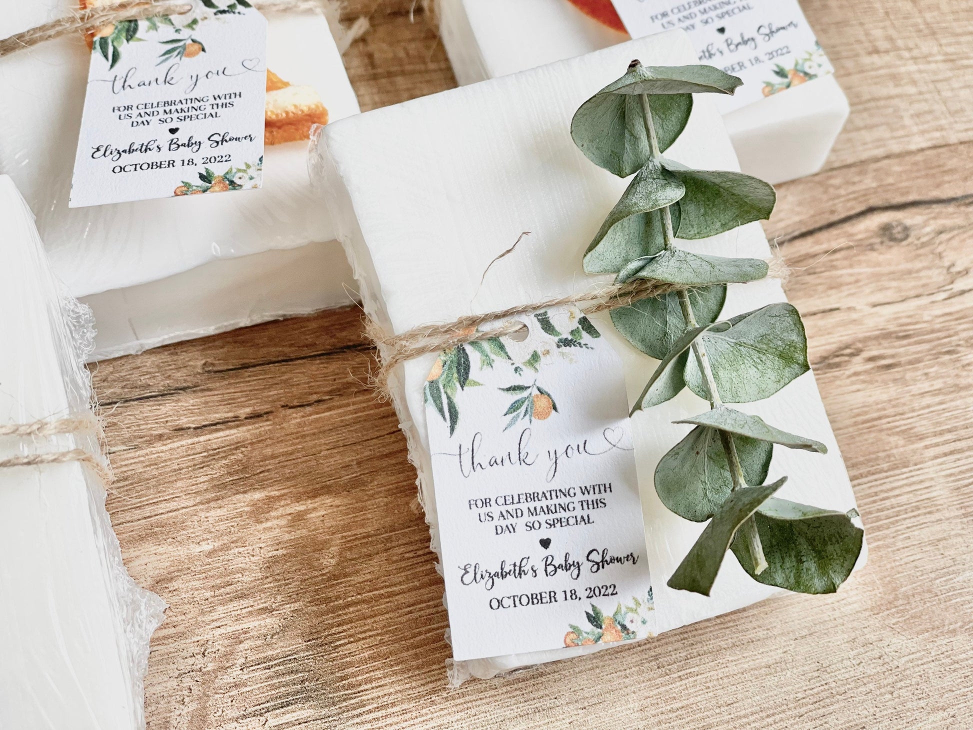 Personalized Soap Favors: A Little Cutie is on the way Baby Shower, Bridal Shower, Handmade (Set of 8)