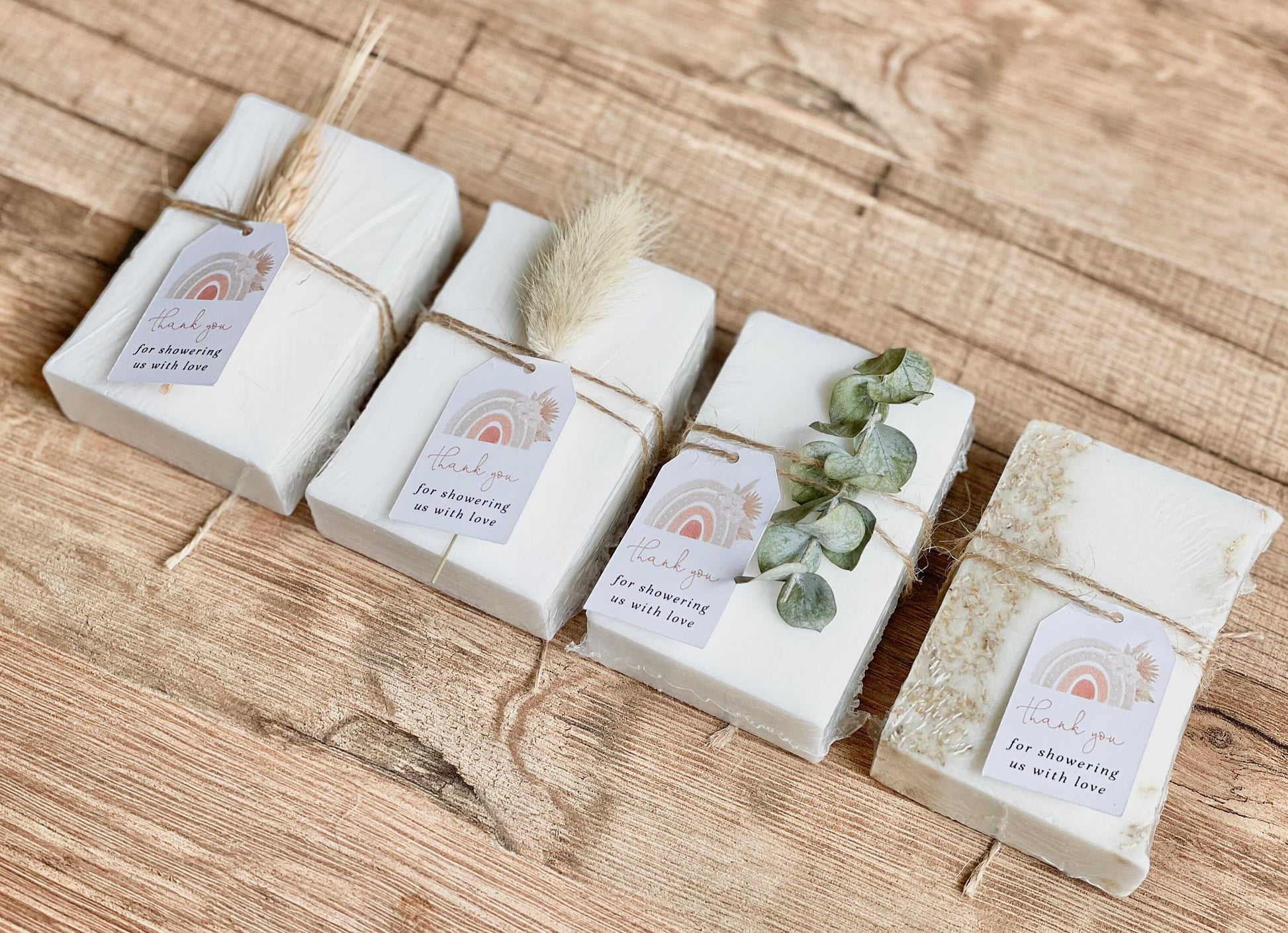Pink Boho Rainbow Soap Shower Favors Set of 8
