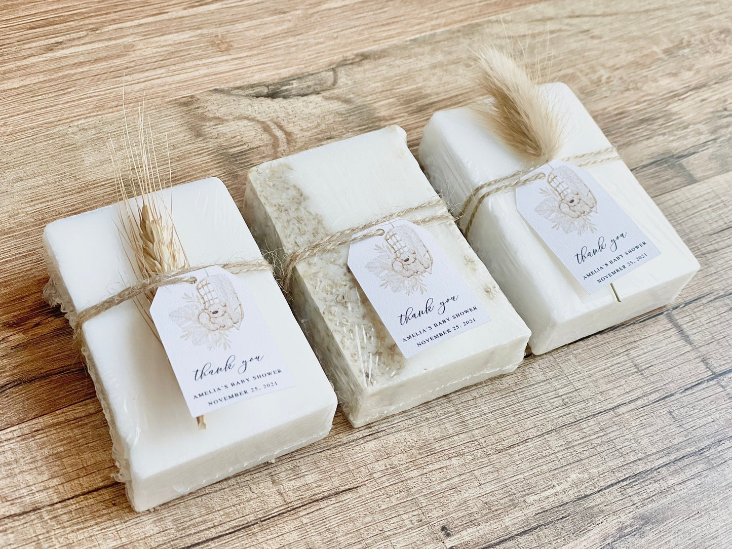 Teddy Bear Soap Baby Shower Favors, Set of 8