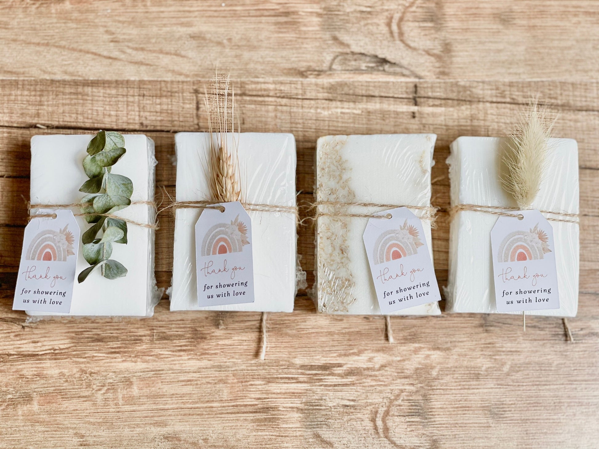 Pink Boho Rainbow Soap Shower Favors Set of 8