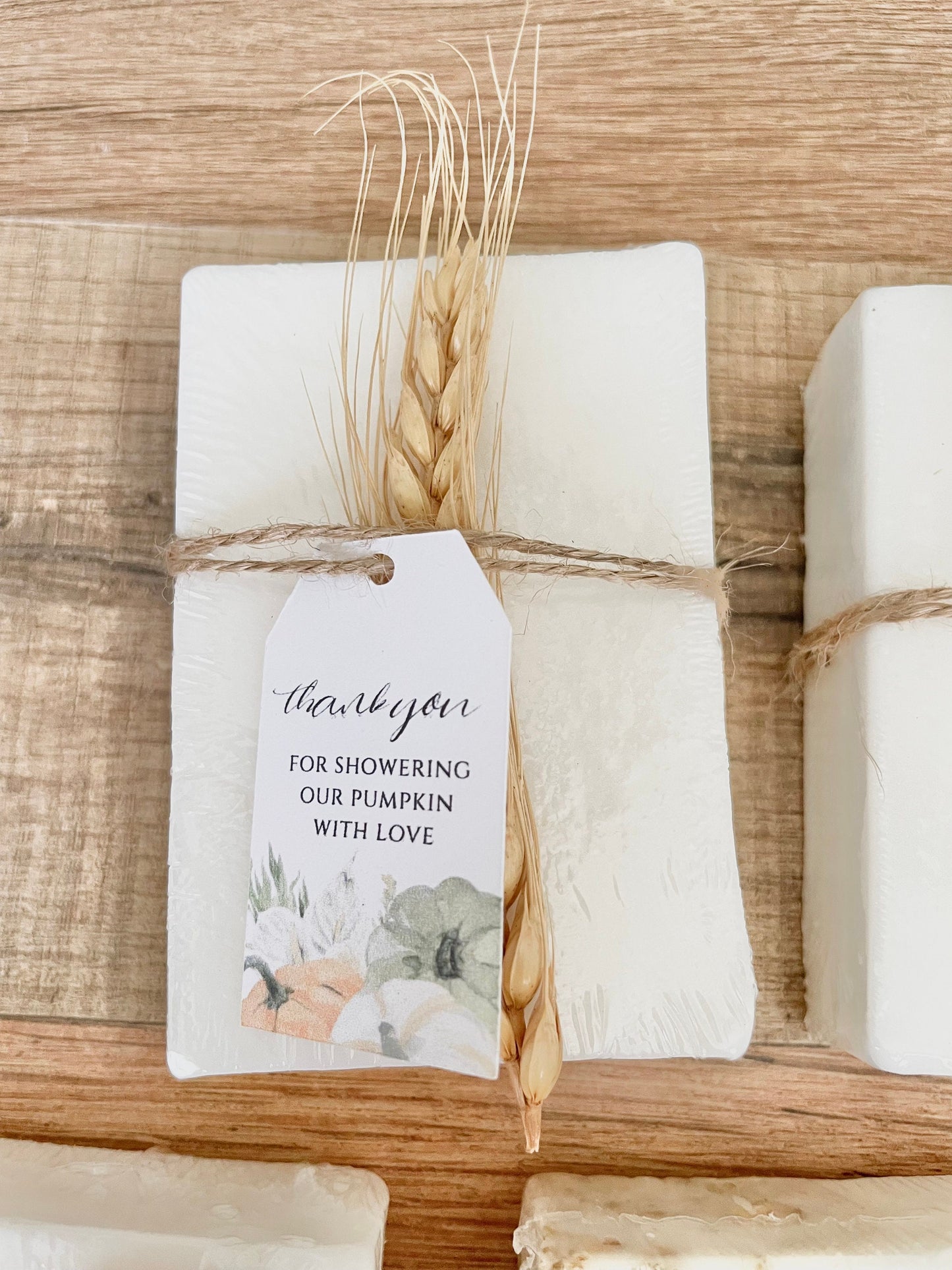 Pumpkin Fall Baby Shower Party Soap Favors