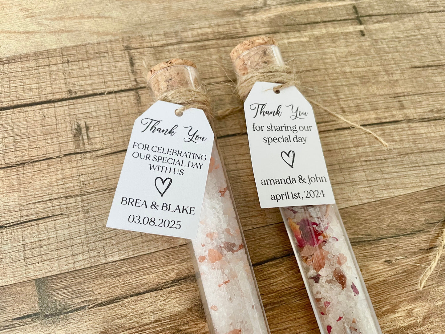 Bridal Shower Wedding Bath Salt Favors