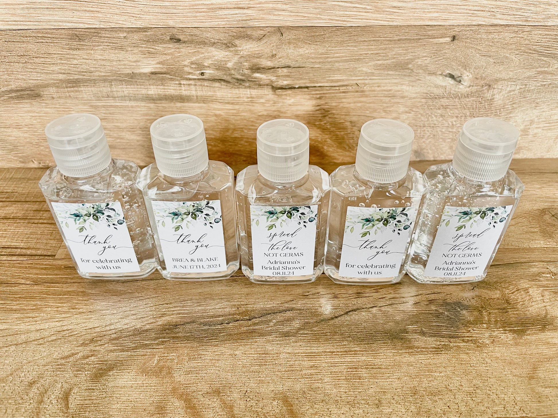 Hand Sanitizer Wedding Bridal Baby Shower Favors