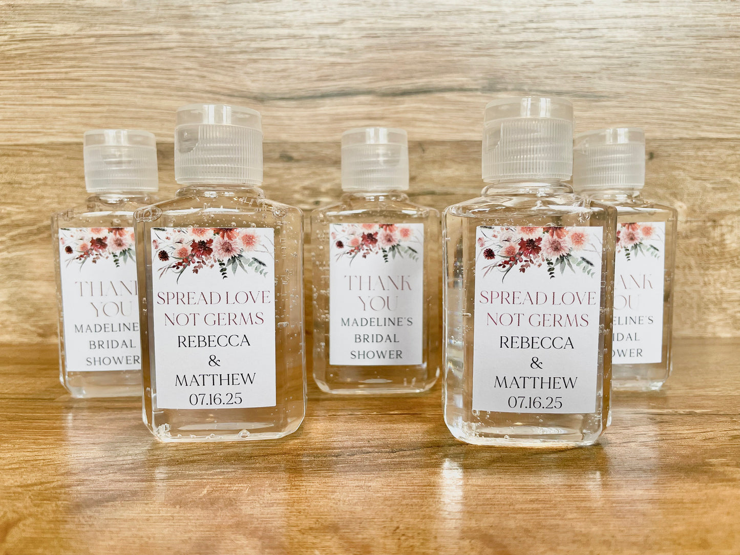 Hand Sanitizer Wedding Bridal Baby Shower Favors