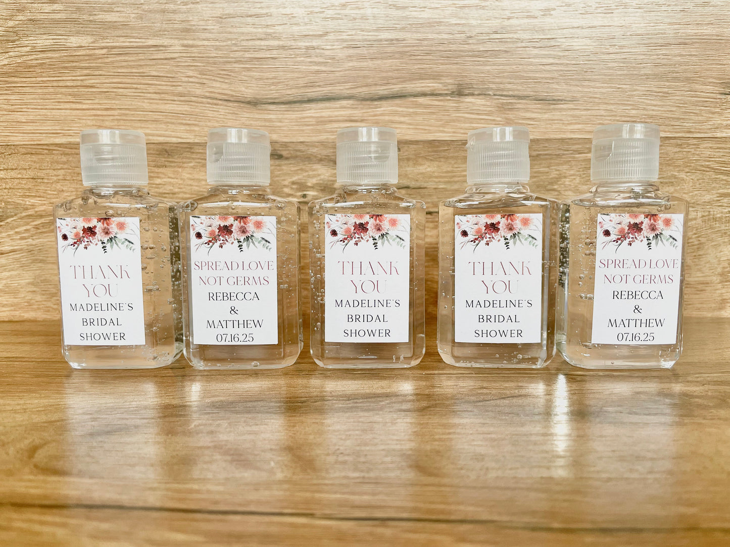 Hand Sanitizer Wedding Bridal Baby Shower Favors