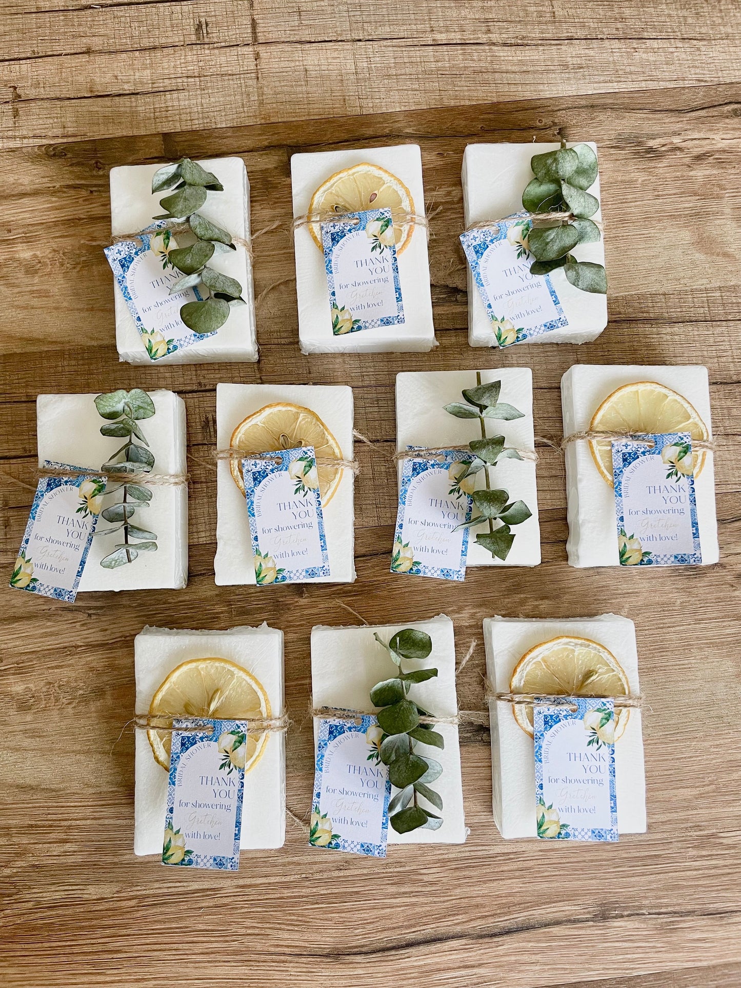 Amalfi Italy Lemon Bridal Shower Soap Favors for Guests