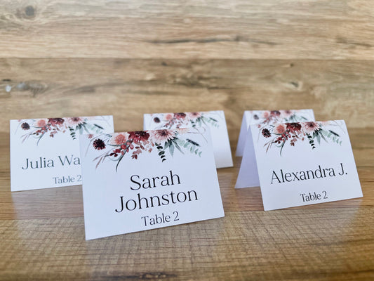 Custom Name Tags Wedding Place Cards