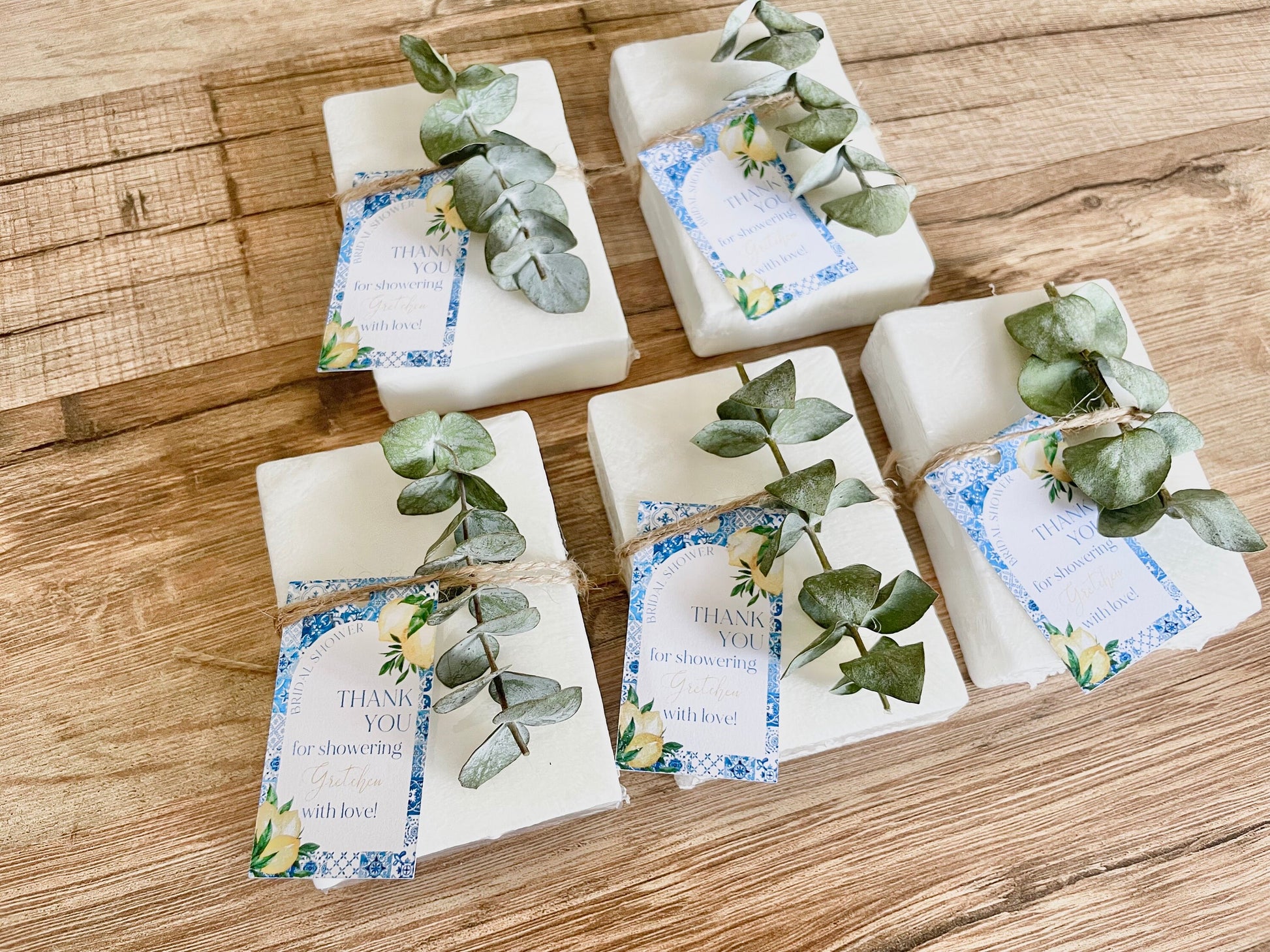 Amalfi Italy Lemon Bridal Shower Soap Favors for Guests