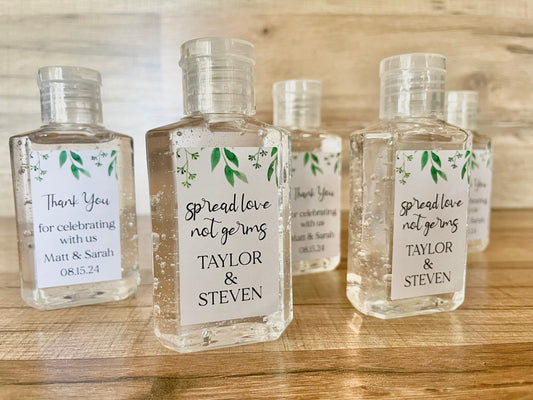 Hand Sanitizer Wedding Bridal Baby Shower Favors