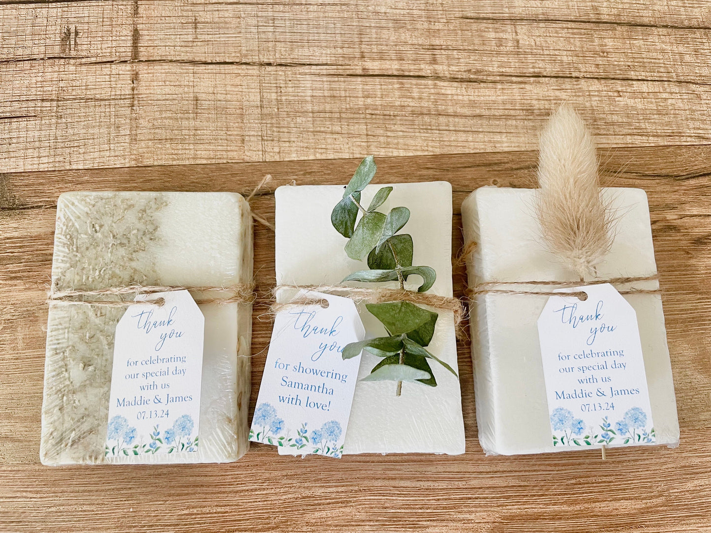 Blue Hydrangea Bridal Shower Favors for Guests in Bulk Soap Favors set of 8