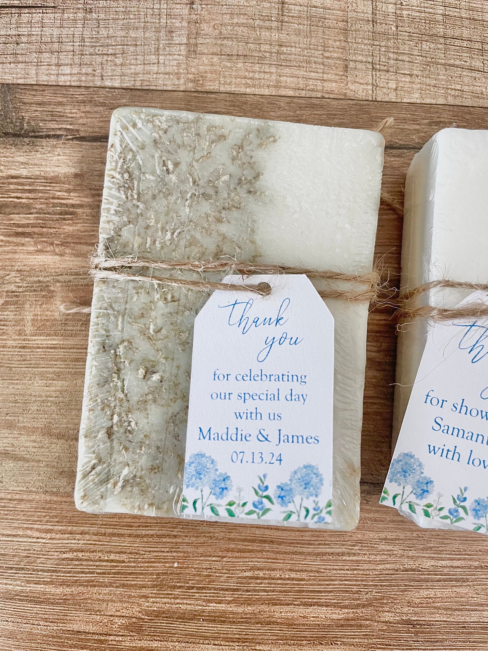 Blue Hydrangea Bridal Shower Favors for Guests in Bulk Soap Favors set of 8