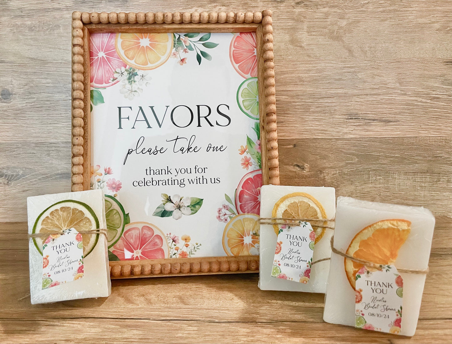 Citrus Bridal Shower Favors for Guests in Bulk Soap Favors set of 8