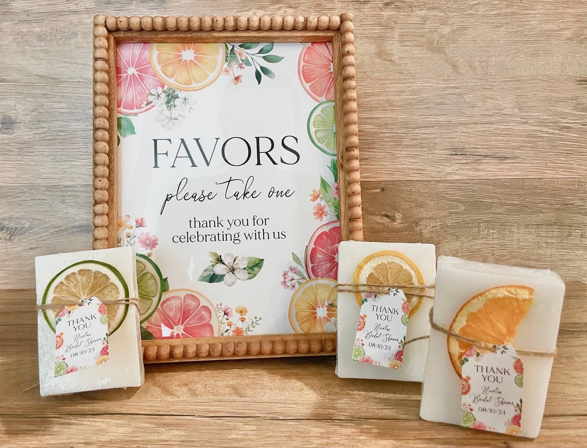 Citrus Bridal Shower Favors for Guests in Bulk Soap Favors set of 8