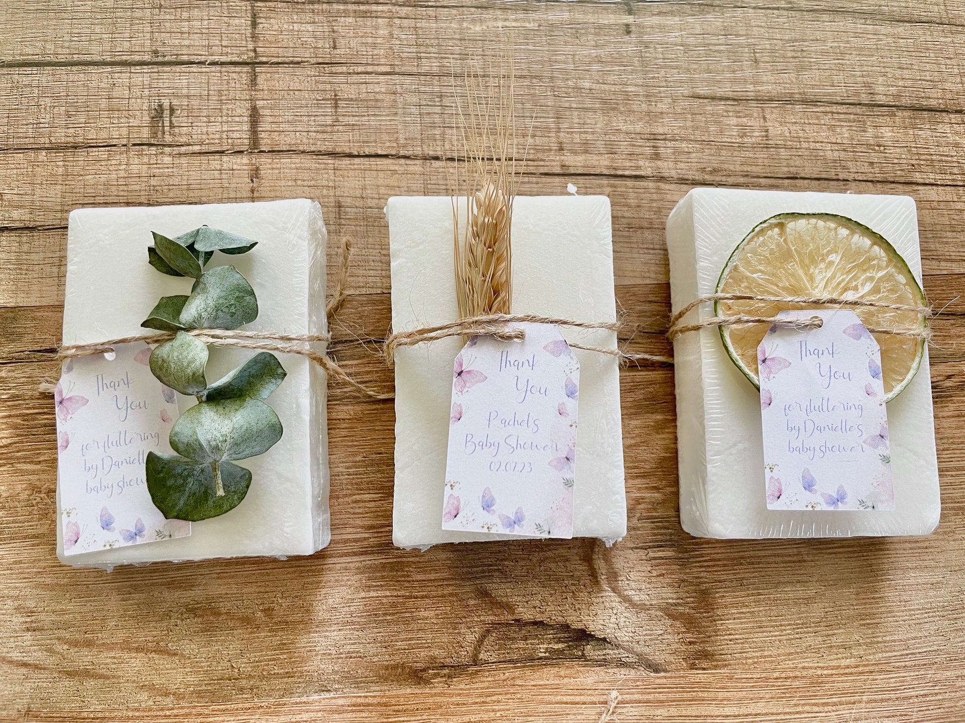 Purple Butterflies Bridal Shower Soap Favors
