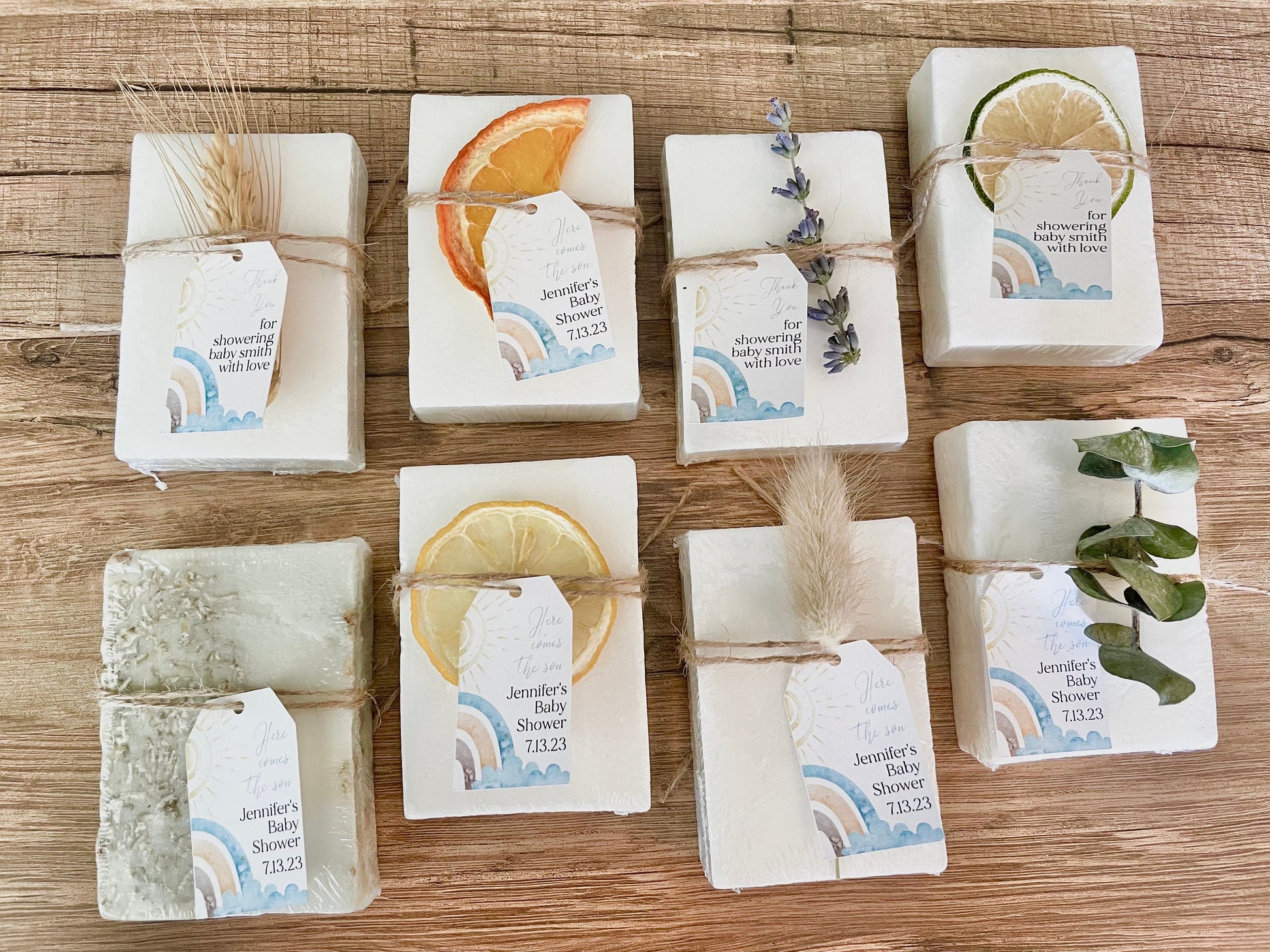 Here Comes the Son Personalized Baby Shower Favors