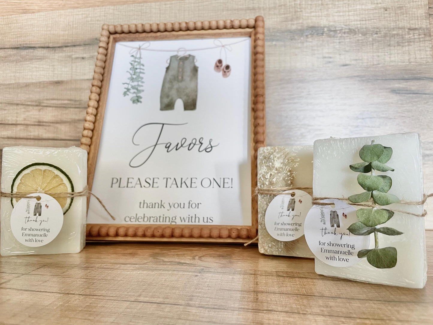 Printed Favor Sign for Gender Neutral Baby Shower Favors